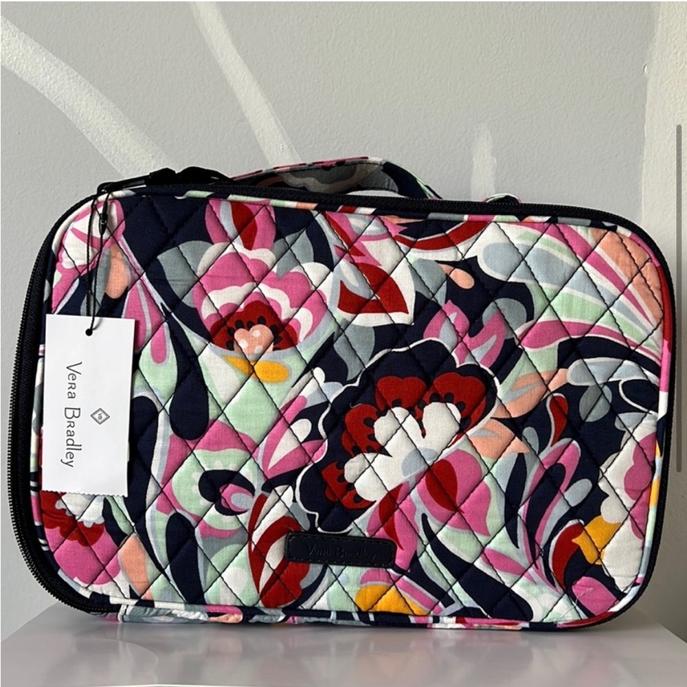 NWT $75 Vera Bradley Large Blush & Brush Makeup Case Mod Paisley - Picture 4 of 9